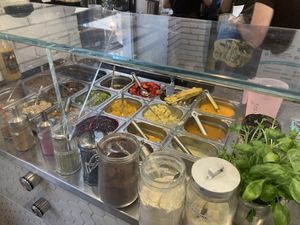 Ingredients bar at N'Ice Cream Factory in Warsaw