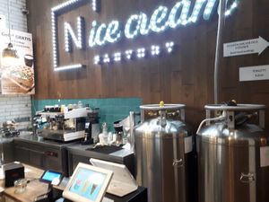 Counter at N'Ice Cream Factory in Warsaw