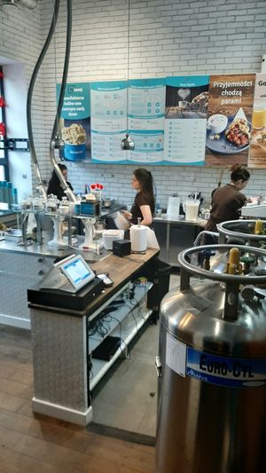 Counter at N'Ice Cream Factory in Warsaw