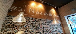 Photo wall at N'Ice Cream Factory in Warsaw