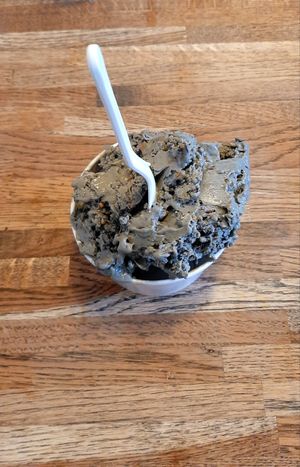 Coconut activated charcoal at N'Ice Cream Factory in Warsaw