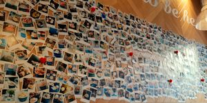 Photo wall at N'Ice Cream Factory in Warsaw