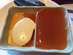 spring roll sauces at Lavender Asian Bistro in Lawrenceville