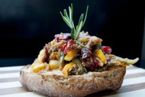 bruschetta at Natureat in East London