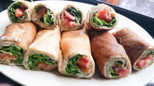 
savory pancakes at Natureat in East London