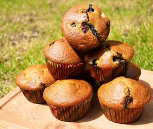 Vegan muffin at Natureat in East London