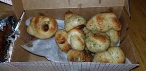 Vegan garlic knots  at Allentown Pizza in Buffalo