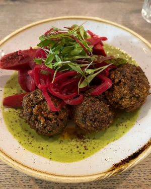 Sprouted Chickpea Falafel at Farmacy in West London