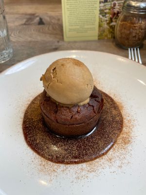 Sticky date pudding at Farmacy in West London