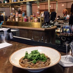 not the best pic but this mushroom pasta was delicious! at Farmacy in West London