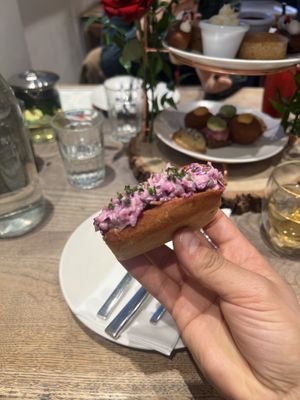 Bbq jackfruit brioche buns  at Farmacy in West London