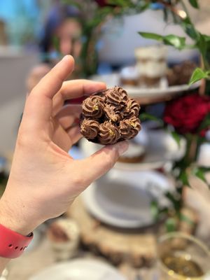 Raw chocolate tart  at Farmacy in West London