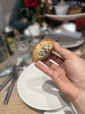 Mushroom truffle pie  at Farmacy in West London