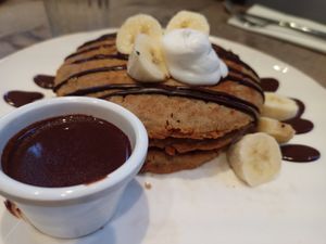 Chocolate pancake at Farmacy in West London