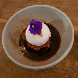 Sticky toffee pudding at Farmacy in West London