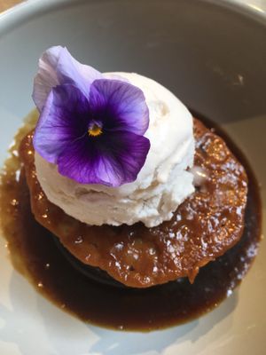 sticky toffee pudding - soooo delicious! at Farmacy in West London