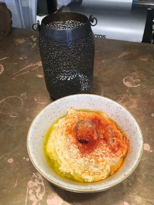 Hummus  at Farmacy in West London