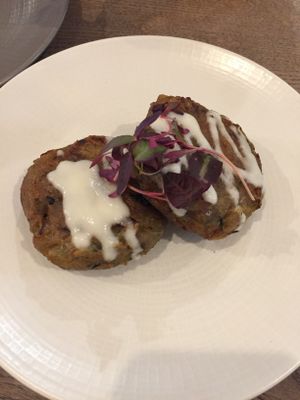 Truffle potato rostis at Farmacy in West London