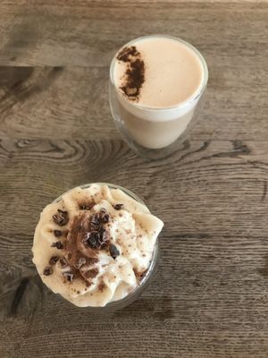 Farmacy hot chocolate and maca latte at Farmacy in West London