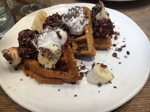 Waffles  at Farmacy in West London