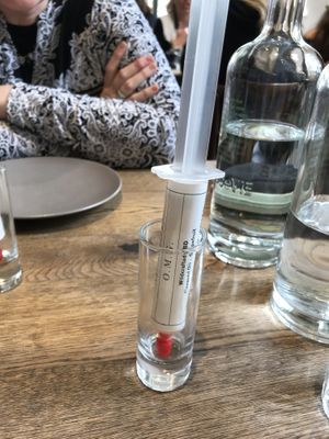 Syringe OMG CBD shot  at Farmacy in West London