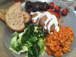 Vegan breakfast  at Farmacy in West London