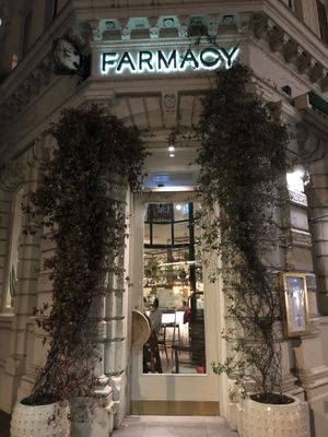 Outside  at Farmacy in West London