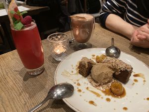 Banana Bread & Peanut Butter Pudding at Farmacy in West London