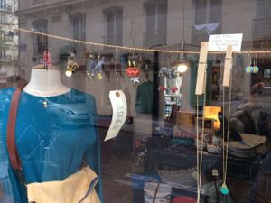 Shop window at 1944 Gallery Vegan Shop in Paris