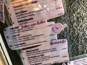 menu at Kartoffelhaus in Eisenach