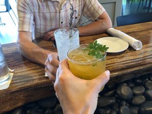 Smoked Dahlia and Zen cocktails at Hilo Bay Cafe in Hilo