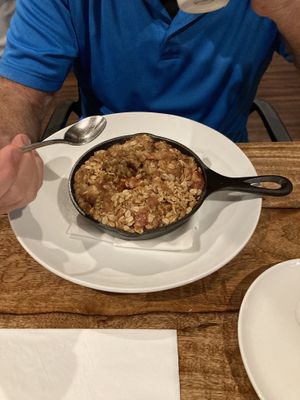 Peach and apple cobbler great! at Hilo Bay Cafe in Hilo