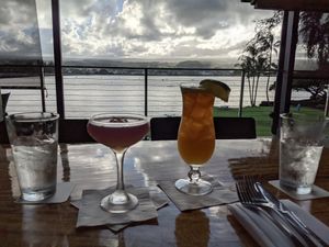 The view at Hilo Bay Cafe in Hilo