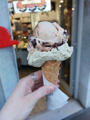 Cremino & pistachio 🌱 at Gelato Marco in Trieste