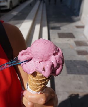 Grape gelato  at Gelato Marco in Trieste