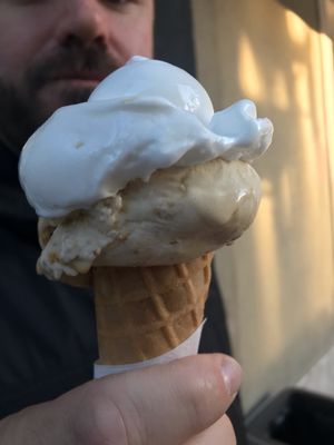 Vegan lemon and  at Gelato Marco in Trieste