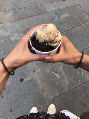 Vegan Ice Cream: Cremino Vegano & Dark Chocolate 😍❤️ at Gelato Marco in Trieste