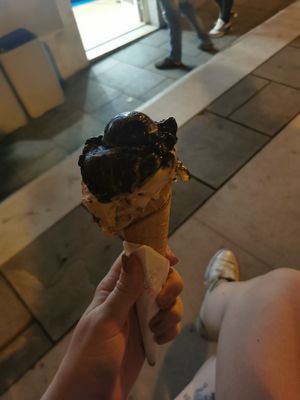 Chocolate rhum and crème at Gelato Marco in Trieste