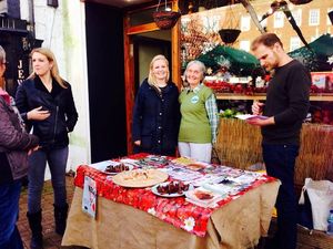 Worcester Park Vegans outreach, outside (and kindly supported by) Organico in 2014 at Organico in Epsom