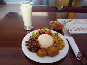 Main dish at Brocolini in Latacunga