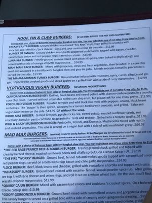 Vegan burgers at Crazy Burger in Narragansett