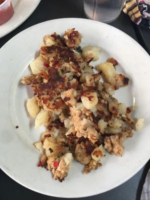 Vegan sausage hash at Crazy Burger in Narragansett