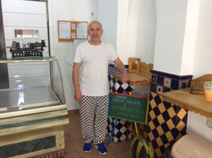 Knowledgable and fashionable Mr. Zoran Stasic.  Owner. at Lime & Carrot in Belgrade