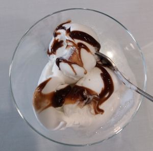 Vegan coconut icecream at Loving Hut in Fairfield