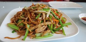 Combination Hokkein Noodle at Loving Hut in Fairfield