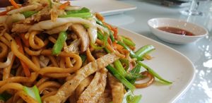 Combination Hokkein Noodle at Loving Hut in Fairfield