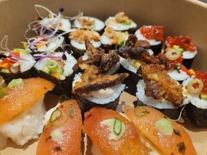 Vegan sushi at Funky Jungle in Mechelen