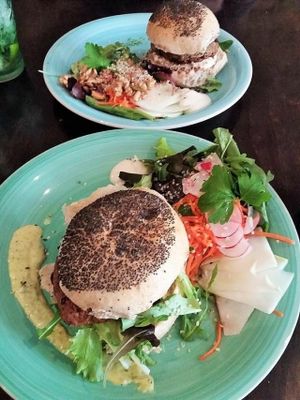 homemade burgers  at Funky Jungle in Mechelen