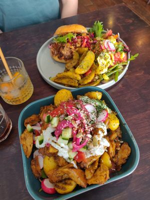 Loaded fries and bulgogi burger at Funky Jungle in Mechelen