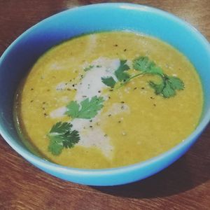 carrot-curry soup at Funky Jungle in Mechelen